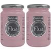 FLEUR DESIGNER'S PAINT | Pittura ad Acqua, Effetto Gesso Naturale, Extra Opaca, Fleur Chalky F22, Colore Elengant Rose, Made in Italy, Formato da 330 ml (Confezione da 2)