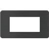 BTICINO MatixGO Placca materiale tecnopolimero Black Nickel JA4804EN Placca MatixGO 4 moduli (Confezione da 6)