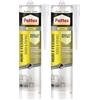 Pattex Sigillante Bianco Muri e Fessure, Acrilico, Verniciabile, per Facciate, Giunti, Fessure, Inodore, Uso Interno, Senza Solventi, Cartuccia da 280 ml (Confezione da 2)