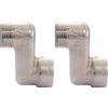 SOMATHERM FOR YOU, 601520708, Raccordo eccentrico 30mm MF1/2 (15x21) in ottone nichelato, facilita il collegamento di un radiatore con l'arrivo dell'acqua. (Confezione da 2)