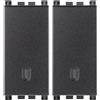 VIMAR 0R19000 Interruttore 1P serie Arké, 10 AX 250 V illuminabile, tasto sostituibile, max 100 W per lampade con alimentatore integrato (IEC 60669-1:2017), grigio (Confezione da 2)