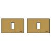 Vimar 08635.BR 8000 Placca 1 modulo standard, alluminio anodizzato, per scatole da incasso rettangolari unificate 3 moduli, fissaggio a scatto, bronzo. Per supporto 08531 (Confezione da 2)