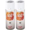 AREXONS SMALTO 100% ACRILICO ALTA TEMPERATURA (fino a 800 °C) Smalto spray Alluminio 400 ml vernice bomboletta universale acrilico resine di alta qualità essiccazione rapida (Confezione da 2)