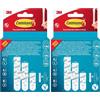 Command Strisce Adesive di Ricambio per Bagno - 8 Piccole (S), 4 Medie (M), 4 Grandi (L) - Resistenti all'Acqua, Facili da Applicare, Senza Fori né Trapano, Non Danneggiano le Pareti (Confezione da 2)