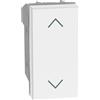 BTICINO MatixGO Comando per gestione tapparelle o oscuranti motorizzati 1 modulo Bianco SJW4027NF Commutatore 1P 10 AX, 250Vac, tasto 1-0-2 (Confezione da 5)