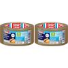 Tesa tesapack nastro adesivo per pacchi eco & ultra strong - Nastro adesivo marrone in materiale riprocessato - Nastro extra forte per pacchi pesanti fino a 30 kg - 1 rotolo da 50 m x 50 mm