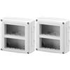 GEWISS - GW27023 Contenitore per Apparecchi System, Verticale Protetto, 8 Posti, Modulo 4X2, Grigio Ral 7035, IP40 (Confezione da 2)