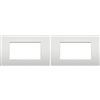Bticino LNC4804PR Placca Livinglight Air 4 Moduli, Bianco Perla (Confezione da 2)