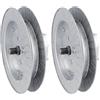 Amig - Puleggia a disco metallico in acciaio zincato per alberi avvolgibili, per nastri da 22 mm, tubi da 57 mm e albero arricciato Ø60 mm, diametro Ø160 mm, argento (Confezione da 2)