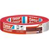 Tesa Nastro per Mascherature Excellent - Nastro adesivo da pittura in carta sottile per lavori di verniciatura - Per tutte le tinte, vernici e smalti - Uso interno - 50 m x 19 mm, Rosso, Rosso