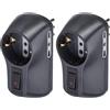 BTicino S3610GB Adattatore Safe Presa Multipla a 3 posti, con 1 Presa Schuko Standard Tedesco, 2 Prese Bivalenti 10/16A e Interruttore Automatico Luminoso di Sicurezza, colore Antracite