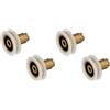 Amig - Cuscinetto Box Doccia | Set di 4 Unità | Ø 22 x 28 mm | Cuscinetto Angolare e Vite M4x8 | Per Porta Scorrevole Doccia | Nylon Bianco