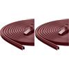 AiQInu 3m (L) Paraspifferi Finestre, Nastro di tenuta a forma di D impermeabile per l'isolamento delle Guarnizione Finestra del telaio della porta (10mm（W）×6mm(T)) (Confezione da 2)
