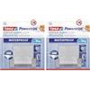 Tesa 59710-00000-01 Powerstrips Waterproof Zoom Doppio Gancio Adesivo, Metallo (Confezione da 2)