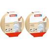 Tesa Nastro per Mascherature CURVE - Nastro adesivo extra forte con increspature per mascherare curve e forme irregolari - Per superfici ruvide e lisce - 25 m x 38 mm (Confezione da 2)