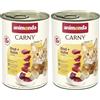 animonda Carny Senior, cibo umido per gatti, bagnato per gatti da 7 anni, Manzo + Pollo con Formaggio 6 x 400 g (Confezione da 2)
