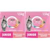 PURINA ONE Gatto Junior Da 1 A 12 Mesi, Sviluppato con Salmone selezionato 1,5 kg - Crocchette per Gattini (Confezione da 2)