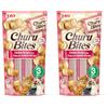 INABA Churu Bites Bocconcini di Pollo con Cuore di Tonno e Salmone - 1 Pack (3 Stick x 10gr) - Snack per Gatti Morbido e Cremoso - Cibo per Gatti Senza Conservanti o Coloranti Artificiali, Grain-Free