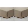 babyCalin lenzuolo con angoli Taupe 70 x 140 cm (Confezione da 2)