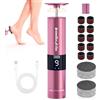BoundlesEcho Set di pedicure 2 in 1 con 9 velocità, display digitale, 30 tamponi abrasivi per calli/calli e talloni screpolati