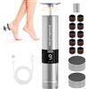 BoundlesEcho Set di pedicure 2 in 1 con 9 velocità, display digitale, 30 tamponi abrasivi per calli/calli e talloni screpolati