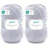 Gründl Big Mamma uni (lana per maglieria, set per uncinetto, filato per maglieria e uncinetto effetto lana, 100% poliacrilico, 400 g / 1040 m, spessore del ferro: 3,5-4,5, 1 x 400 g) (Confezione da 2)