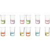 KASANOVA Set Bicchieri per liquore Pasabahce, 6 Pezzi in Vetro Multicolore (Confezione da 2)