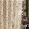 ENJOYBRIDAL - Tende floreali per soggiorno lunghe 213 cm, vintage semi-velate tende per la stanza della fattoria, asilo nido, tende a pannello con nappe, beige,