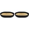 Douceur d'Intérieur Smart Portasapone, Diametro 12,2 x 9,3 x 2,5 cm, Nero, Polistirene e Bambù (Confezione da 2)
