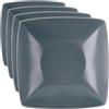 Excelsa Eclipse Piatto Fondo, Ceramica, Grigio (Confezione da 4)