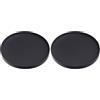 Yamazaki TOWER - Sottobicchiere in silicone rotondo BK, Nero, 1 pezzo (Confezione da 2)