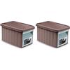 Stefanplast SCATOLA ELEGANCE MULTIU S APER TORTORA (Confezione da 2)