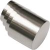 Gardinia Tappi terminali per aste per Tende, 2 x Cappucci terminali, Serie Memphis, Diametro 16 mm, Metallo, Aspetto Acciaio Inox (Confezione da 4)