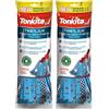 TONKITA | Triplex Mop Ricambio con Antibatterico e Abrasivo, Mocio Lavapavimenti Senza Manico Extra Assorbente con 3 Fibre Pulenti per Sporco Ostinato (Confezione da 2)