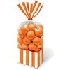 Amscan Candy Buffet Strisce Party Bags, Arancione