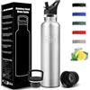 Mulbijeo Borraccia Termica 1 Litro, Senza BPA, Bottiglia Termica, Sottovuoto a Doppia Parete, Termos, 18/8 Acciaio Inox, Borracce Termiche con Cannuccia, Borracce Termiche per Palestra, Sport, Bici