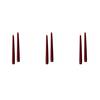 Cereria di Giorgio Risthò Candele Coniche per Candeliere, Cera, Bordeaux, 2.2 x 25 cm (Confezione da 3)