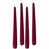 Cereria di Giorgio 10 Candele coniche Ø 2,2 cm Altezza 25 cm - Candele Decorative per la casa - Colore Bordeaux - Durata 7 Ore - Inodore - Cera vegana Naturale - Senza Olio di Palma - Made in Italy
