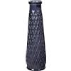 Homéa, Soliflore - Vetro in rilievo, diametro 6,5 x altezza 22 cm, colore: grigio scuro