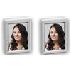 Zep 8735 Cornice per Foto in Metallo, Placcato in Argento, 3,5 x 4,5 cm (Confezione da 2)