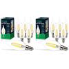 V-TAC 6x Lampadine LED Filamento Fiamma con Attacco Edison E14-4W (Equivalenti a 35W) - 400 Lumen - Massima Efficienza e Risparmio Energetico - 4000K Luce Bianca Naturale (Confezione da 2)