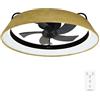 Cecotec - Ventilatori da Soffitto EnergySilence LampAero 600 Green Design - Paralume in Vimini, 20 W, Lampada Inclusa, Telecomando, Timer Fino a 8 Ore, 3 Velocità, 5 Pale, Estate/Inverno
