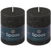 Spaas Candela pilastro in stile rustico 70/95 mm 35 ore, nero (Confezione da 2)