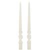 Cereria Di Giorgio - 2 Candele Voluta laccate - Diametro 2.2 cm Altezza 40 cm - Colore Panna - Durata 14 ore - Standard per candelabro - Home Decor Collection - Artigianale