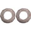 Rayher 65271505 Corona di vite bianca, 30cm ø, naturale, 7x2cm, piatta (Confezione da 2)
