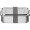 THERMOcafé by THERMOS - Contenitore per il pranzo in acciaio INOX non verniciato con nastro in tessuto, per università, scuola, ufficio, lavabile in lavastoviglie, colore: grigio pietra