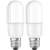 OSRAM STAR STICK Lampadina LED, Attacco, Bianca Calda, 2700 K, 8 W, Equivalenti a 60 W, LED Retrofit CLASSIC A, Opaco, Taglia Unica (Confezione da 2)
