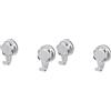 Compactor Bestlock Set 2 Ganci Piccoli da Parete, Fino a 3 kg, Acciaio Cromato Antiruggine, RAN4714 (Confezione da 2)