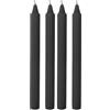 Cereria Di Giorgio Set da 2 candele decorative scanalate Dorica - Colore Nero - Durata 8 ore - Diametro 2,5 cm Altezza 25 cm (Confezione da 2)