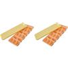 Fackelmann 17045 - Vassoio per ghiaccio con coperchio, contenitore per ghiaccio, gelato, stampo per ghiaccio, vassoio per ghiaccio, stampo forma ghiaccio, plastica, 25,8 x 10 x 3 cm (Confezione da 2)